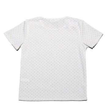 White W Gold Top With Allover Nawao.com