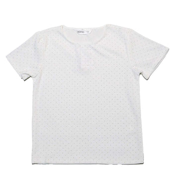 White W Gold Top With Allover Nawao.com