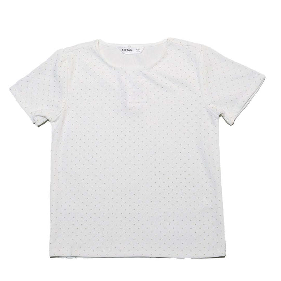 White W Gold Top With Allover Nawao.com