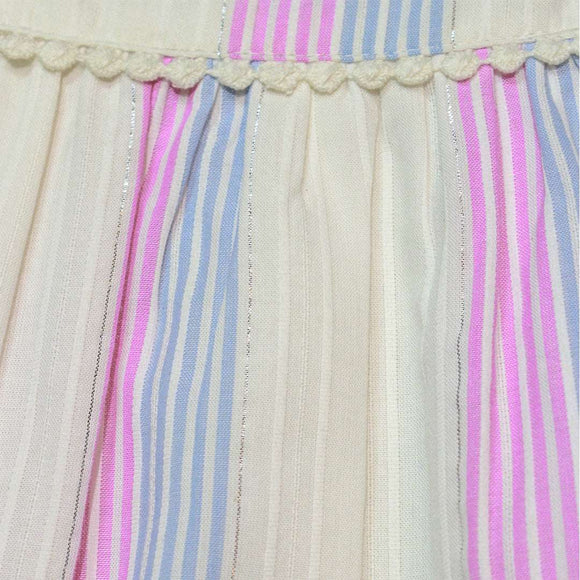 White Yarn Dyed Stripe Blouse Nawao.com