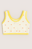 White Yellow Aop 2Pcs Pack Bra Assorted Nawao.com