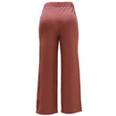 Wide Leg Pin Tuck Detail Trusers Pale Nawao.com