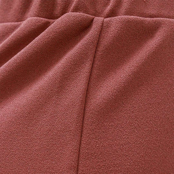 Wide Leg Pin Tuck Detail Trusers Pale Nawao.com