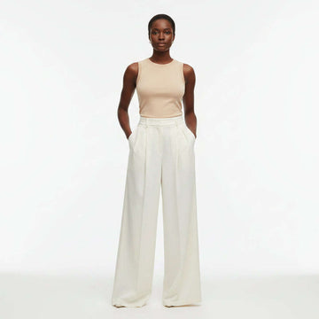 Wide Leg Trouser Ivory Nawao.com