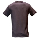 Wine Zip Placket Ottoman Polo Shirt Burgundy Nawao.com