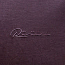 Wine Zip Placket Polo Shirt With Chest Logo Burgundy Nawao.com