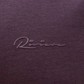 Wine Zip Placket Polo Shirt With Chest Logo Burgundy Nawao.com