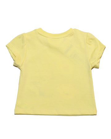 Yellow Animals Placement Print T Shirt Nawao.com