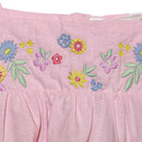 Yellow Embroidery Yoke Blouse Nawao.com