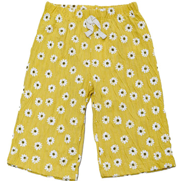 Yellow Fioral All Over Print Textired Knit Trouser Yellow Nawao.com