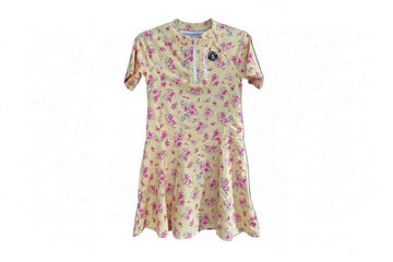 Yellow Floral Skater Dress With Shorts Sets Assorted Nawao.com