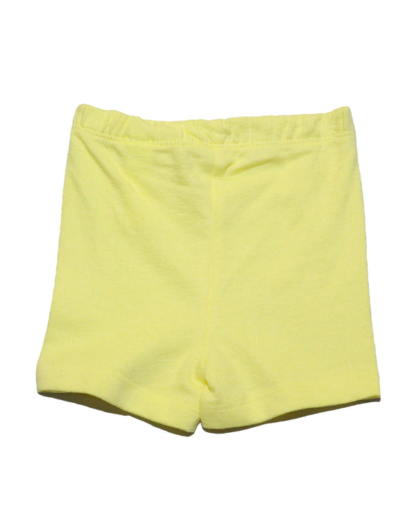 Yellow Frill Sleeves And Shorts Set Nawao.com