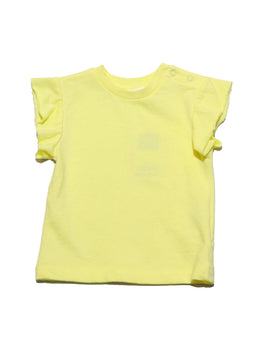 Yellow Frill Sleeves And Shorts Set Nawao.com