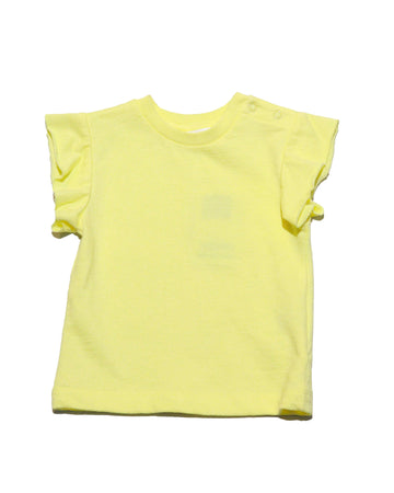 Yellow Frill Sleeves And Shorts Set Nawao.com