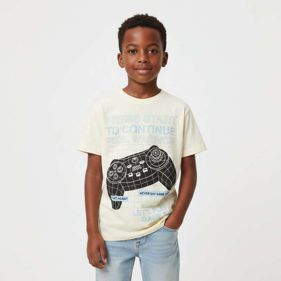 Yellow Gaming Over Size T Shirt Yellow Nawao.com