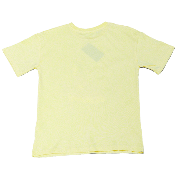 Yellow Girly Print Oversize Tee With Rhinestones Nawao.com