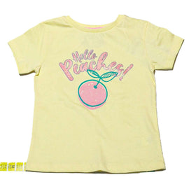 Yellow Peach Print Tshirt Nawao.com