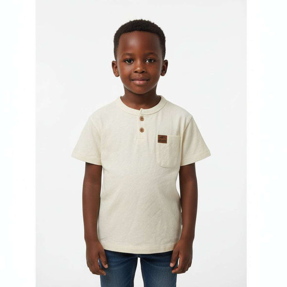 Yellow Pin Stripe Henley   T Shirt Yellow Nawao.com