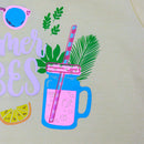 Yellow Placement Print T Shirt Nawao.com