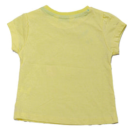 Yellow Placement Print T Shirt Nawao.com