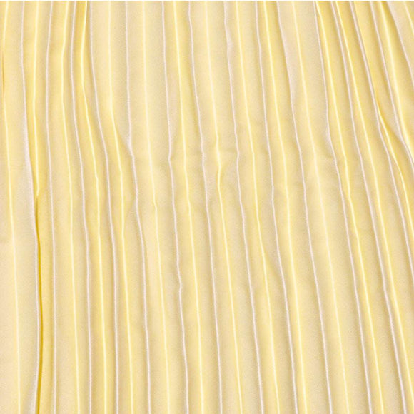 Yellow Pleated Skirts W Lace On Nawao.com