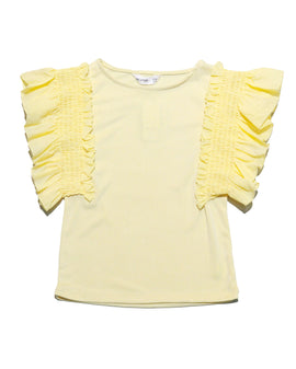 Yellow Ruffled Sleeve Nawao.com