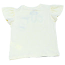 Yellow S S Aop Applique Work At Chest T Shirt Nawao.com