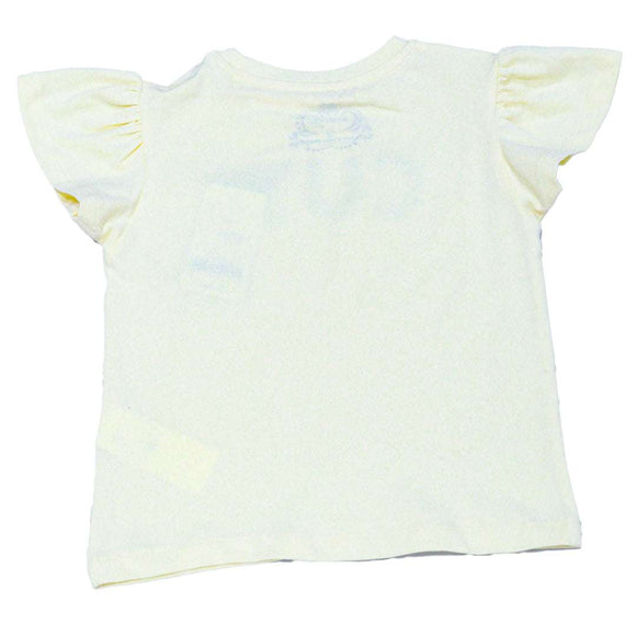 Yellow S S Aop Applique Work At Chest T Shirt Nawao.com
