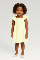 Yellow Schiffli Dress Nawao.com