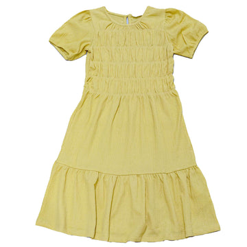 Yellow Smocking Dress Yellow Nawao.com