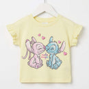 Yellow Stitch Shoulder Frilled Pyjama Set Pale yellow Nawao.com