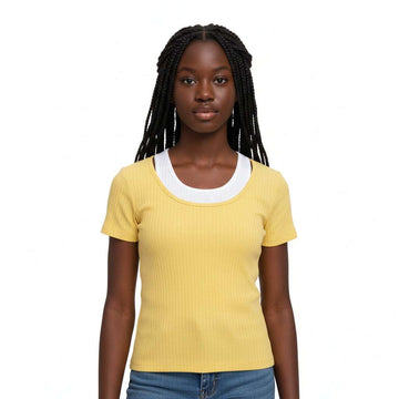 Yellow White Rib Twofer Nawao.com
