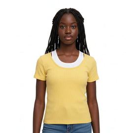 Yellow White Rib Twofer Nawao.com