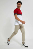 Redtag Gen Slim Fit Casual Beige Trousers