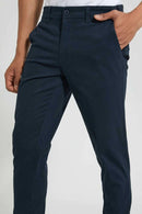 Redtag Slim Fit Stretch Chino Casual Navy Trousers