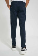 Redtag Slim Fit Stretch Chino Casual Navy Trousers
