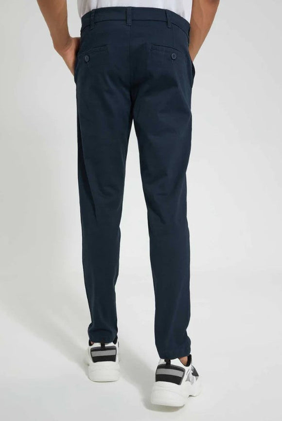 Redtag Slim Fit Stretch Chino Casual Navy Trousers