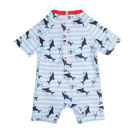 Blue Shark print Swimsuits - 0