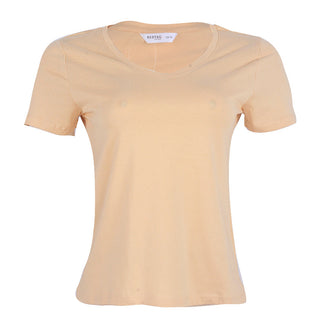 Redtag Pink V-Neck T-Shirt for Women