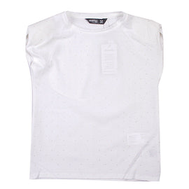 Redtag White Polka Dot Top for Girls