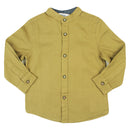 Redtag Beige Dobby Mandarin Casual Shirts for Boys