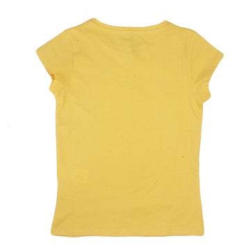 REDTAG Mustard Floral Print T-Shirts - 0