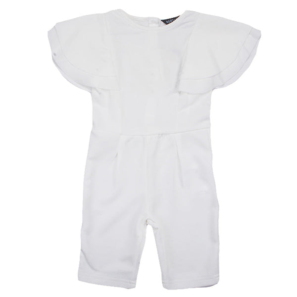 Redtag Girl's White Jumpsuits/Playsuits