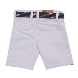 REDTAG Boy's White Shorts - 0