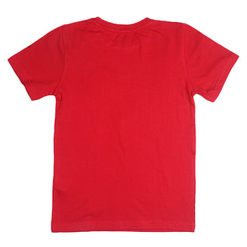 REDTAG Printed Red T-Shirt - 0