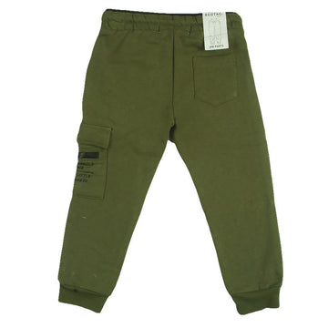 REDTAG Boy's Dark Green Active Pants - 0