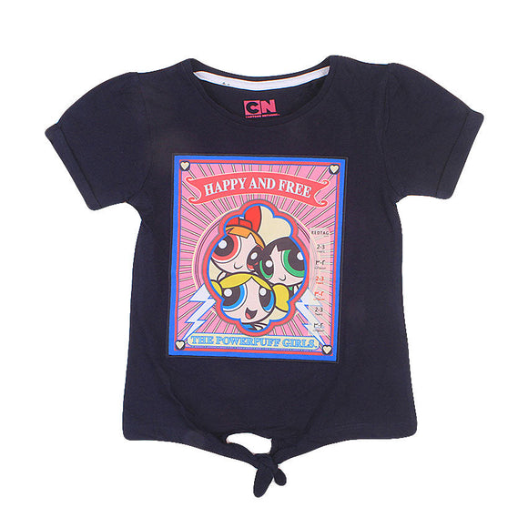 Redtag Girl's Navy Casual T-Shirts