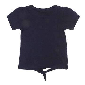 REDTAG Girl's Navy Casual T-Shirts - 0