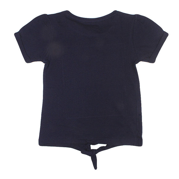 REDTAG Girl's Navy Casual T-Shirts