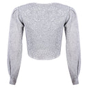 REDTAG Women's Silver Casual Blouses-2